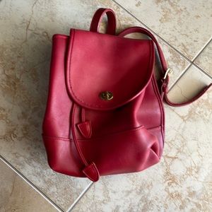 Coach Backpack Purse in Burgundy, EUC